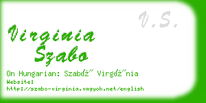 virginia szabo business card